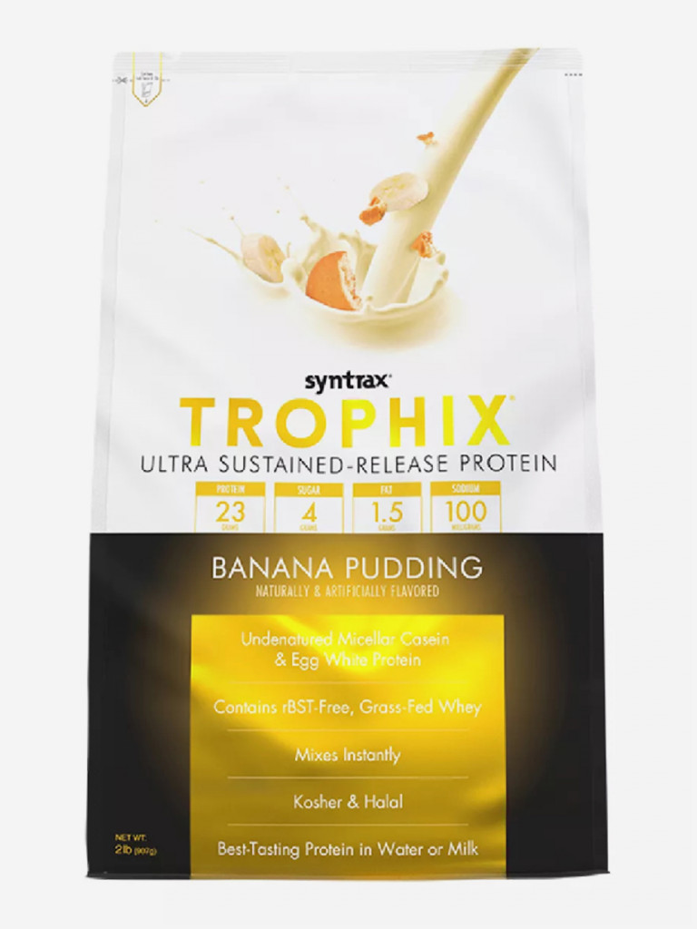 Протеин Syntrax Трофикс, Trophix, 907 г, Банановый пудинг