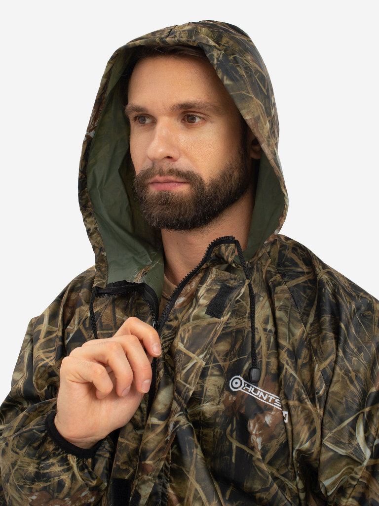 Плащ мужской Huntsman ВВЗ для рыбалки и охоты, ткань таффета PVC 20000 мм вод.ст.