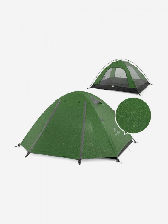 Палатка Naturehike P-Series NH18Z033-P 210T65D треккинговая трехместная