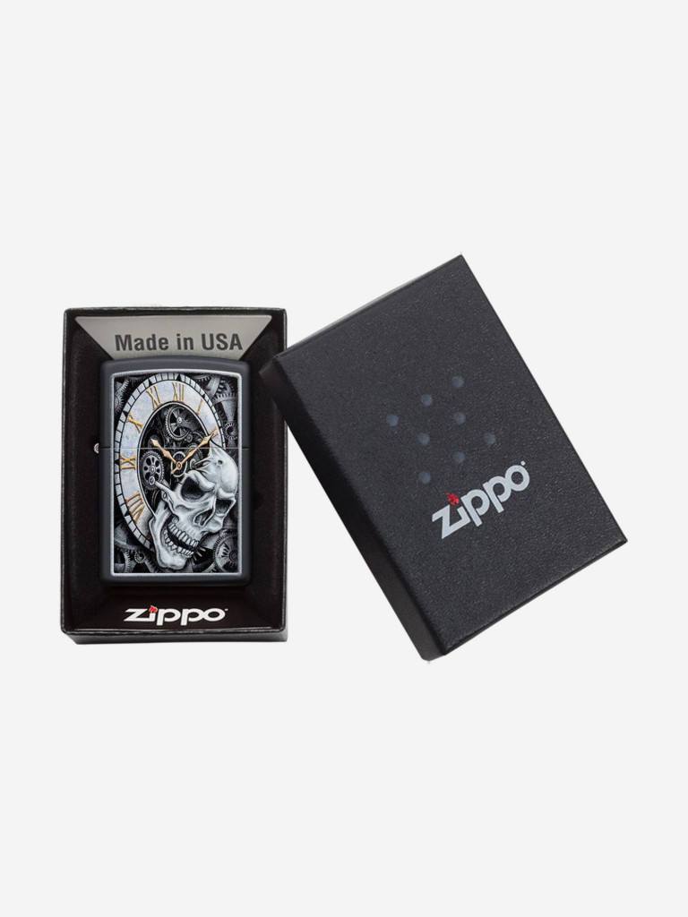 Зажигалка бензиновая ZIPPO 29854 Skull Clock