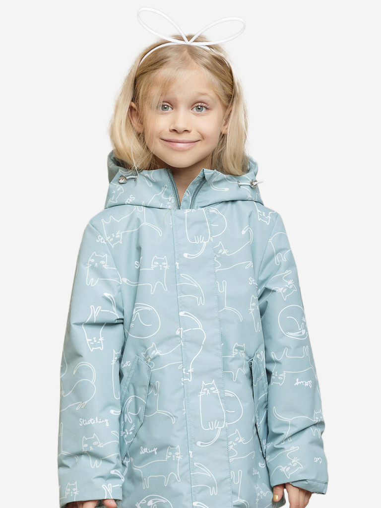 Парка для девочки batik Франческа принт ветивер