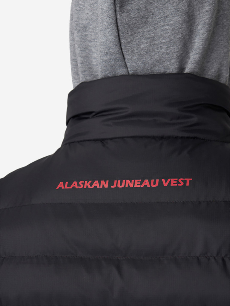 Жилет мужской Alaskan Juneau Vest утепленный стеганый черный /красный для рыбалки и охоты