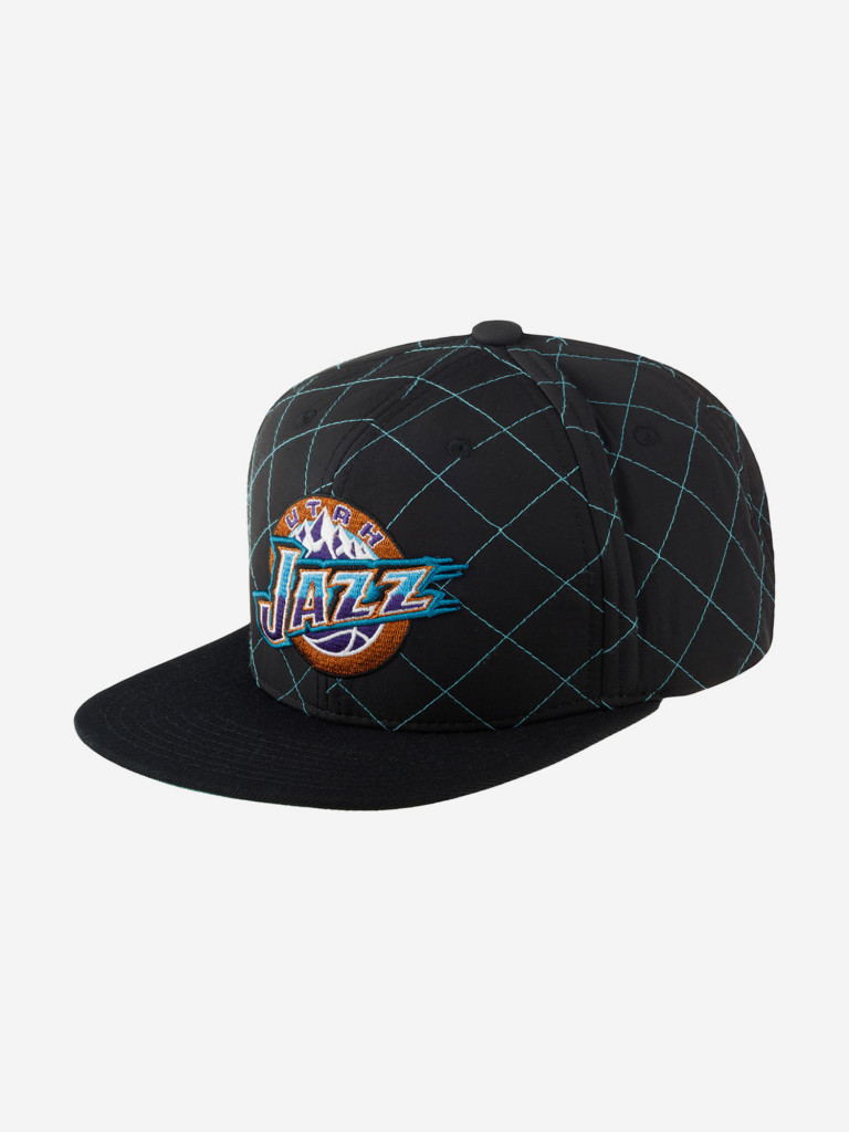 Бейсболка с прямым козырьком MITCHELL NESS HHSS1212-UJAYYPPPBLCK Utah Jazz NBA (черный)