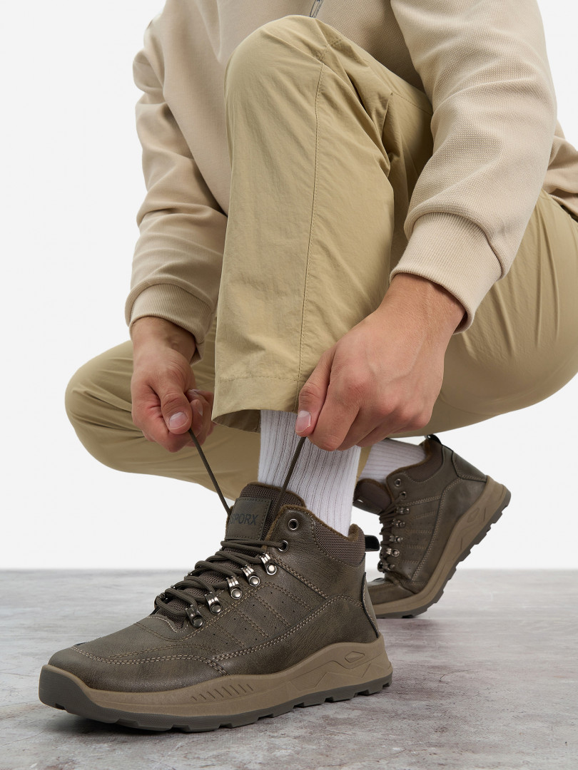 фото Кроссовки утепленные мужские sprox casual demi wtr, коричневый