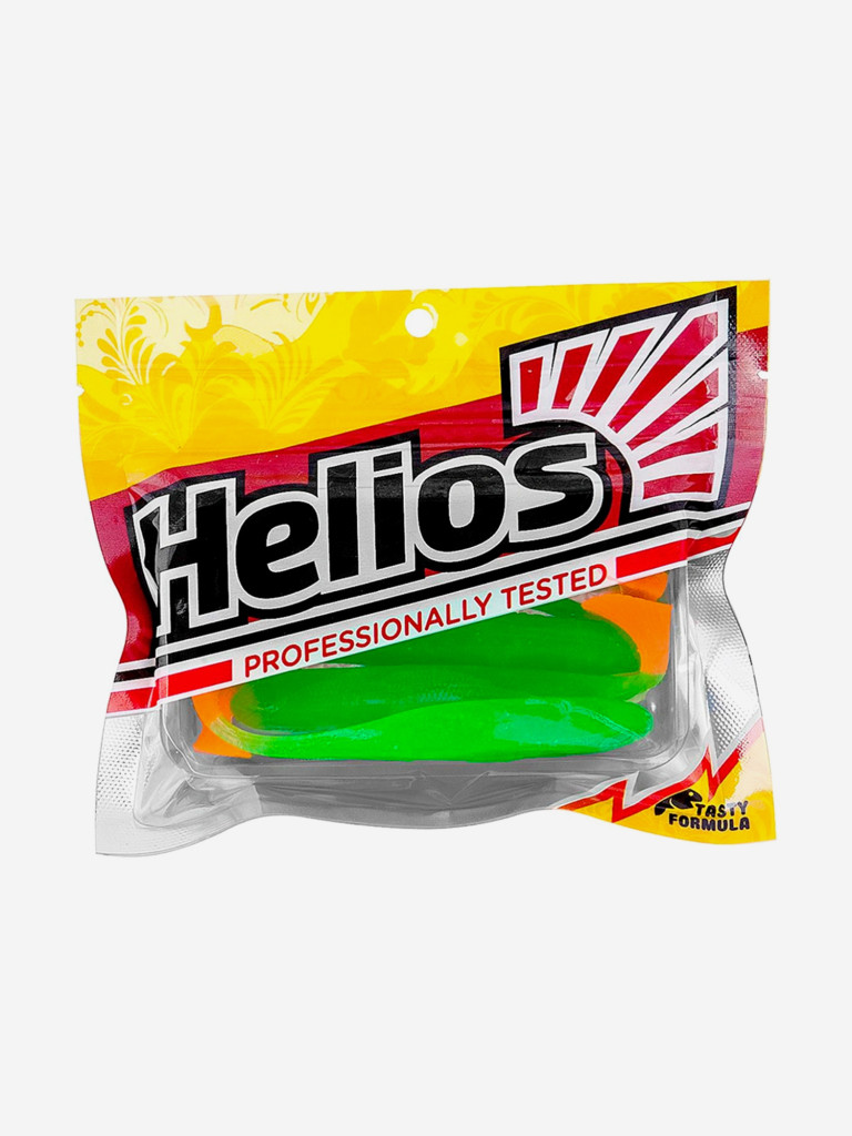 Мягкая приманка Helios Jumbo, 4,95" / 12,5 см, Lime & Orange, 5 штук (HS-7-020)