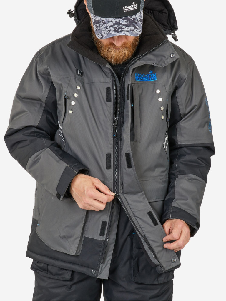 Костюм-поплавок мужской Norfin APEX 2 LED для зимней рыбалки утепленный c подсветкой