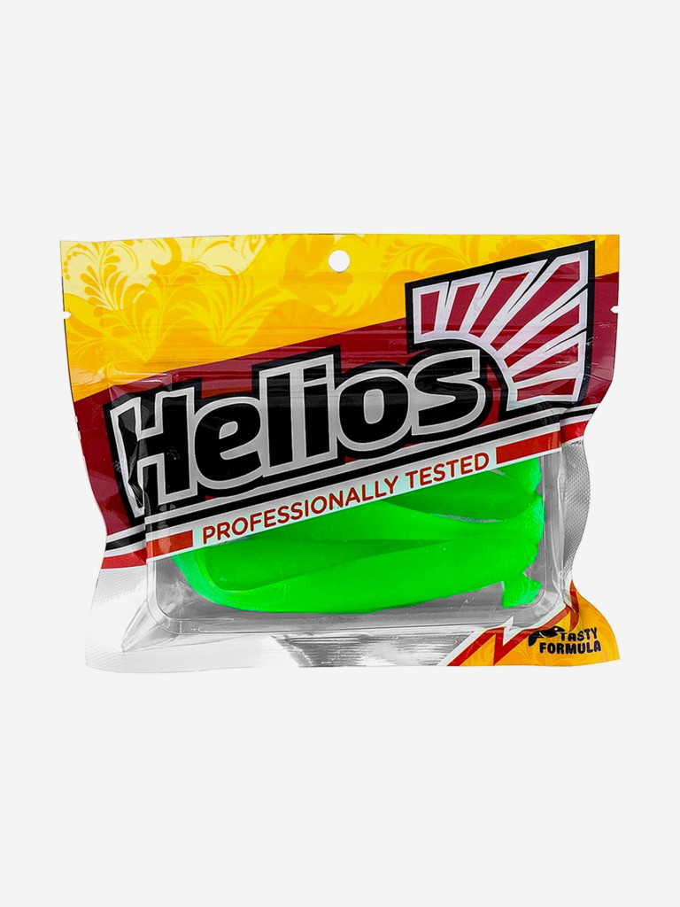Мягкая приманка Helios Jumbo, 4,95" / 12,5 см, Electric green, 5 штук (HS-7-007)