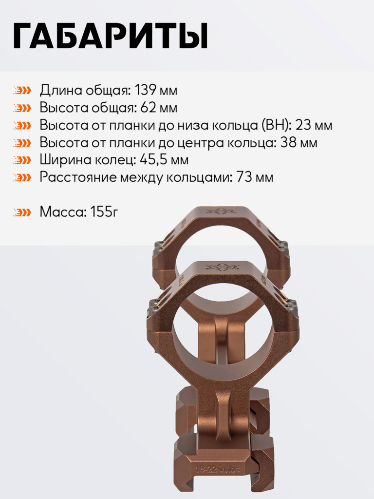 Кольца для прицела 30мм Vector Optics Picatinny AR Mount