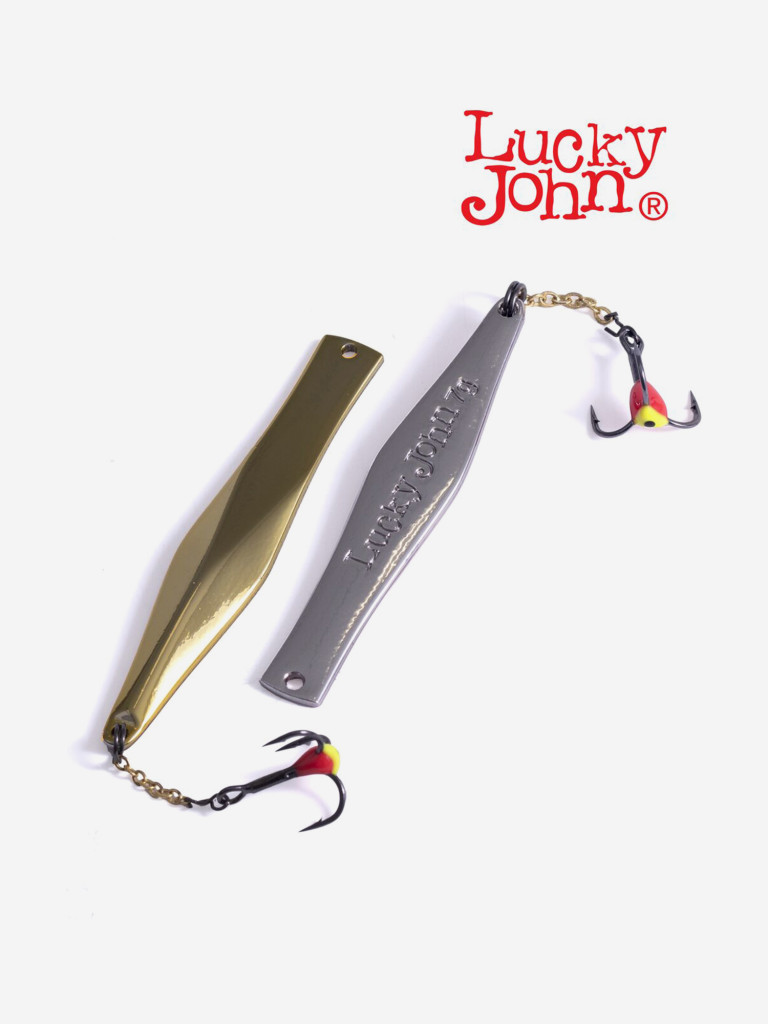 Блесна вертикальная зимняя Lucky John KALOMIES с цепочкой и тройником 75мм GS блистер
