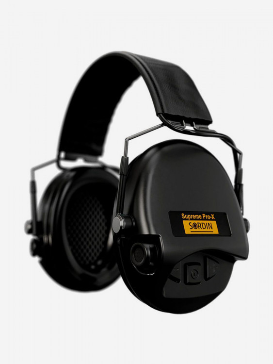 Активные наушники для стрельбы Sordin MSA Supreme Pro-X, SNR 26dB, 2хAAA, оголовье кожа, черный