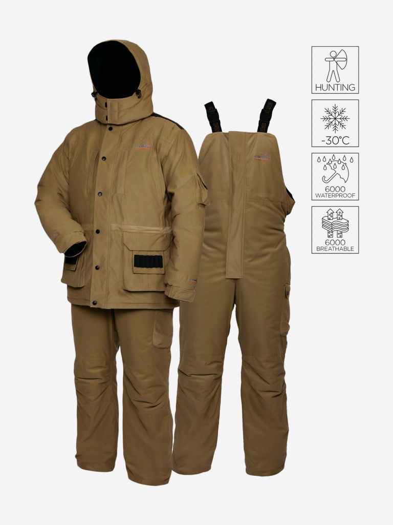 Костюм зимний Norfin Hunting WILD (куртка+полукомбинезон) для рыбалки и охоты