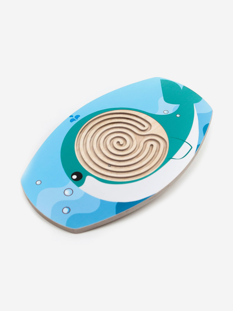 Доска балансировочная INDSPACE КИТ баланс борд на сфере с лабиринтом и закрытым шариком