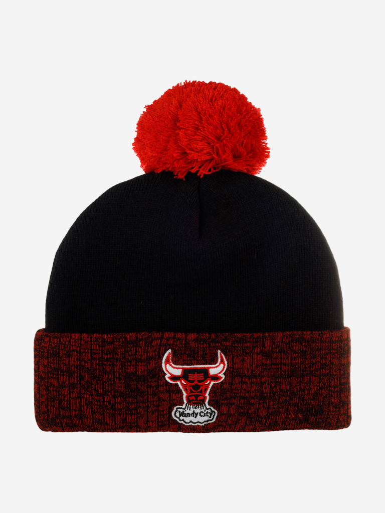Шапка с помпоном MITCHELL NESS HPCK1052-CBUYYPPPBLCK Chicago Bulls NBA (черный)