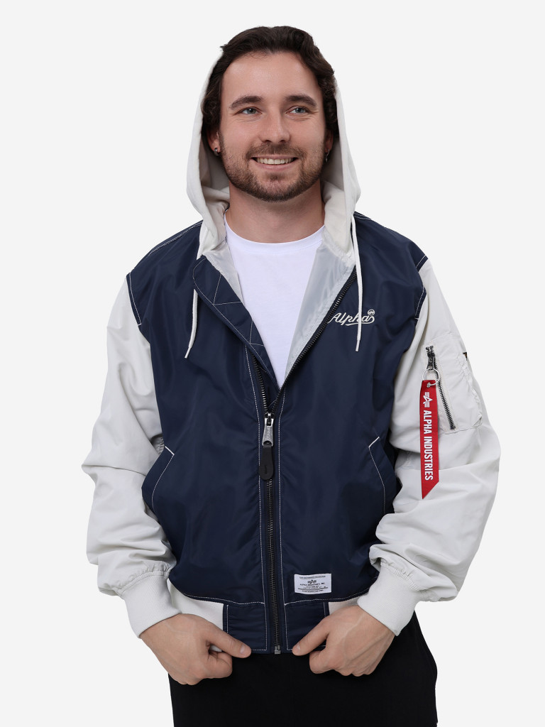 Ветровка мужская L-2B Hooded Relaxed Varsity Alpha Industries