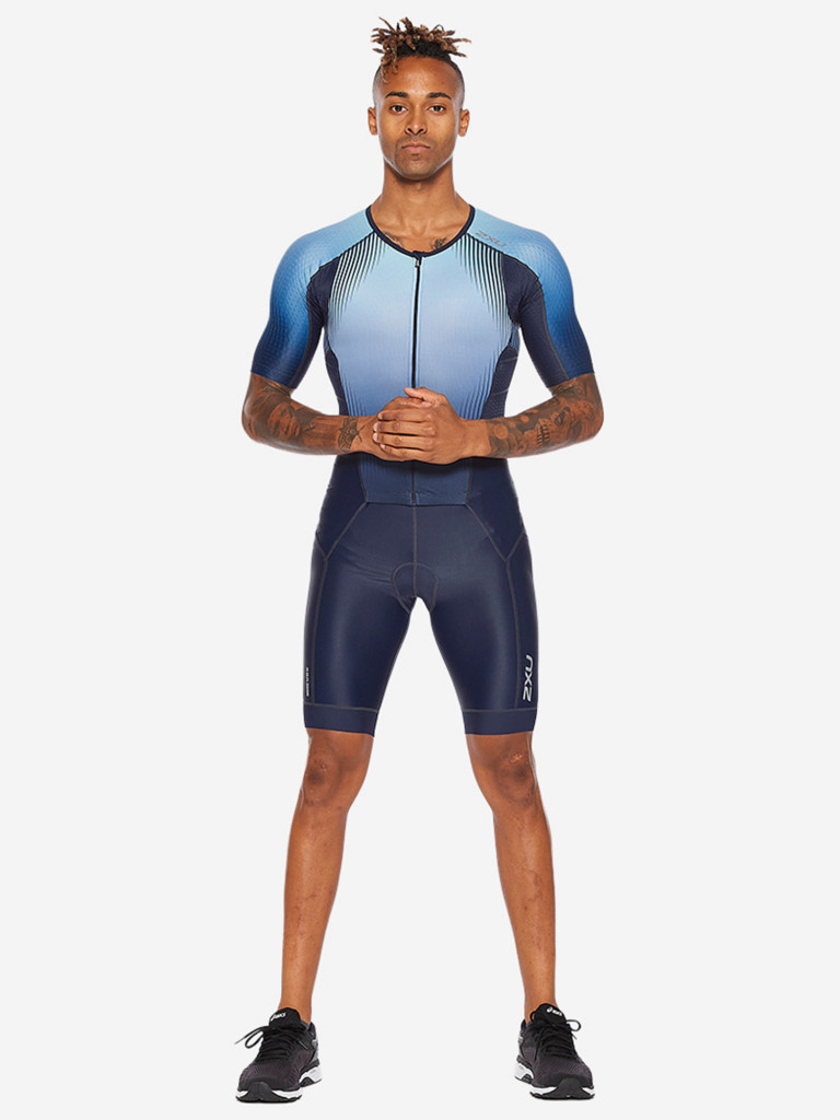 Мужской Компрессионный Костюм 2XU Perform Full Zip Sleeved Trisuit