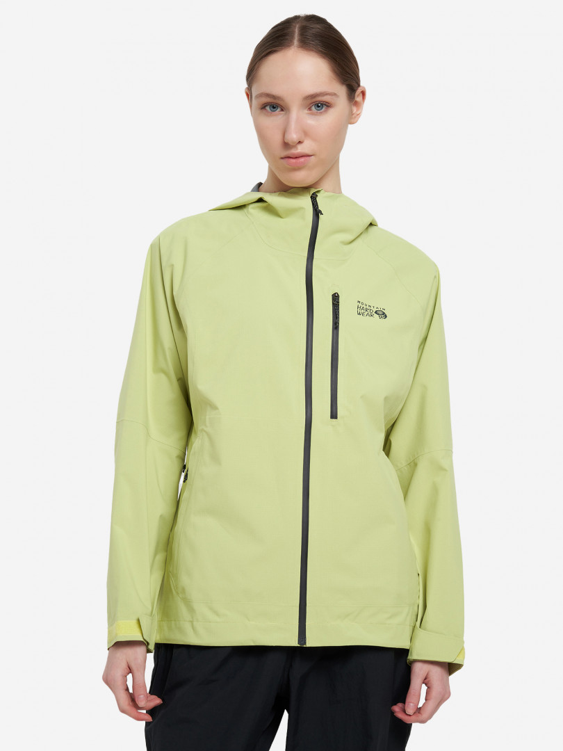 фото Ветровка женская mountain hardwear stretch ozonic jacket, желтый