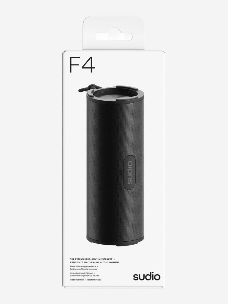 Беспроводная портативная колонка Sudio F4 Portable Bluetooth Speaker 20W, цвет: черный