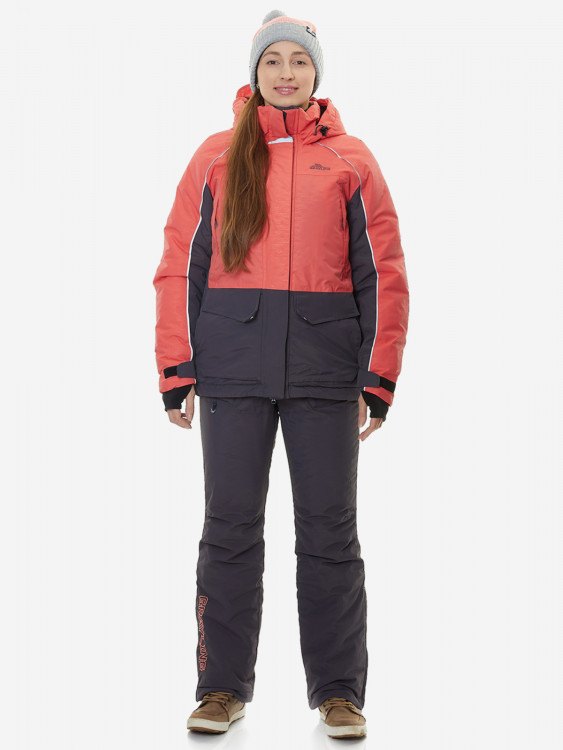 Костюм женский для рыбалки зимний -35, GRAYLING, Ангара, графит, лосось