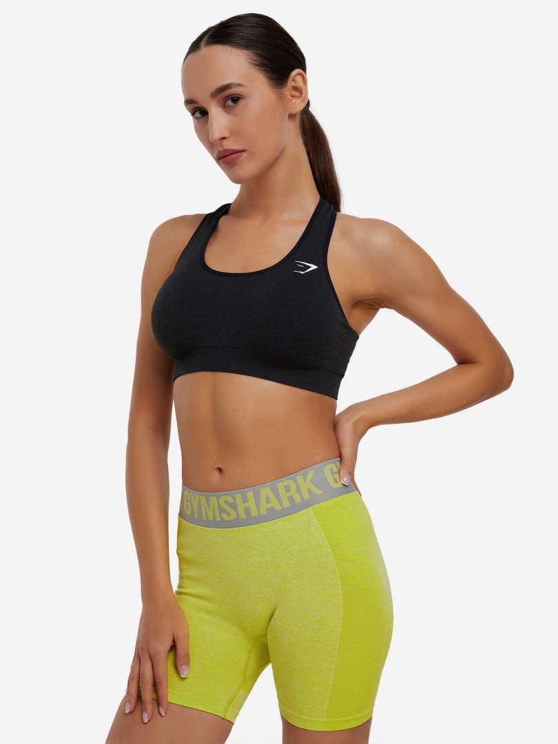 фото Спортивный топ бра gymshark vital seamless, черный