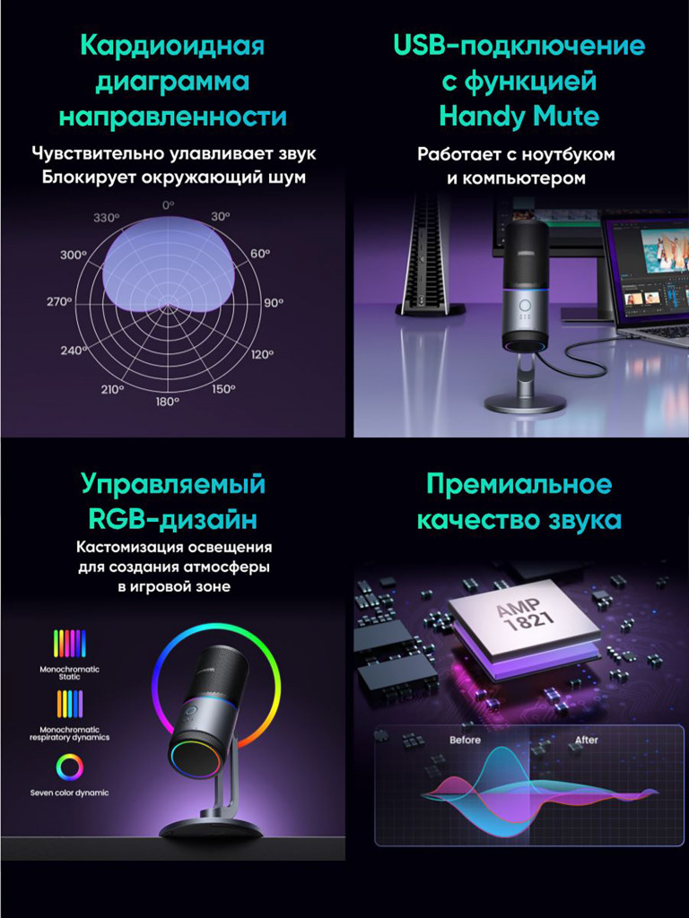 Игровой микрофон UGREEN CM769