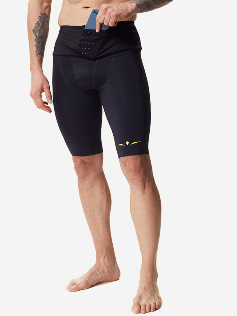 Тайтсы короткие мужские UGLOW, черный