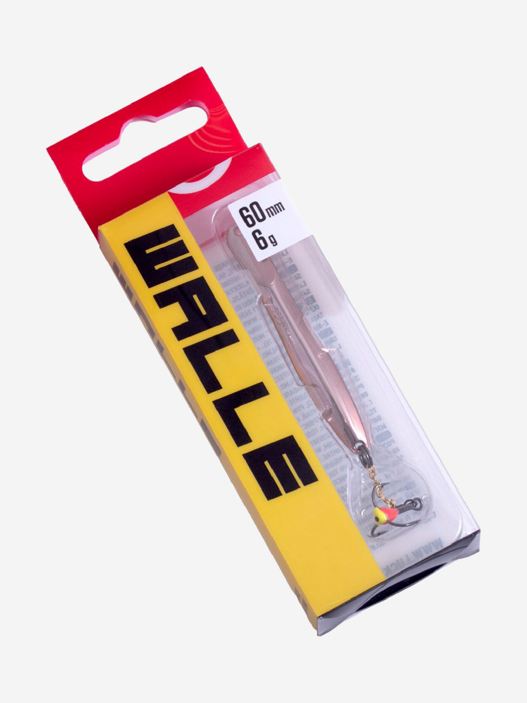 Блесна вертикальная зимняя Lucky John WALLE с цепочкой и тройником, длина 60 мм CS, блистер