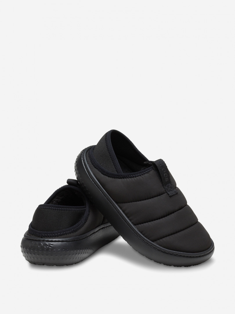 фото Полуботинки утепленные детские crocs classic puff moc k, черный