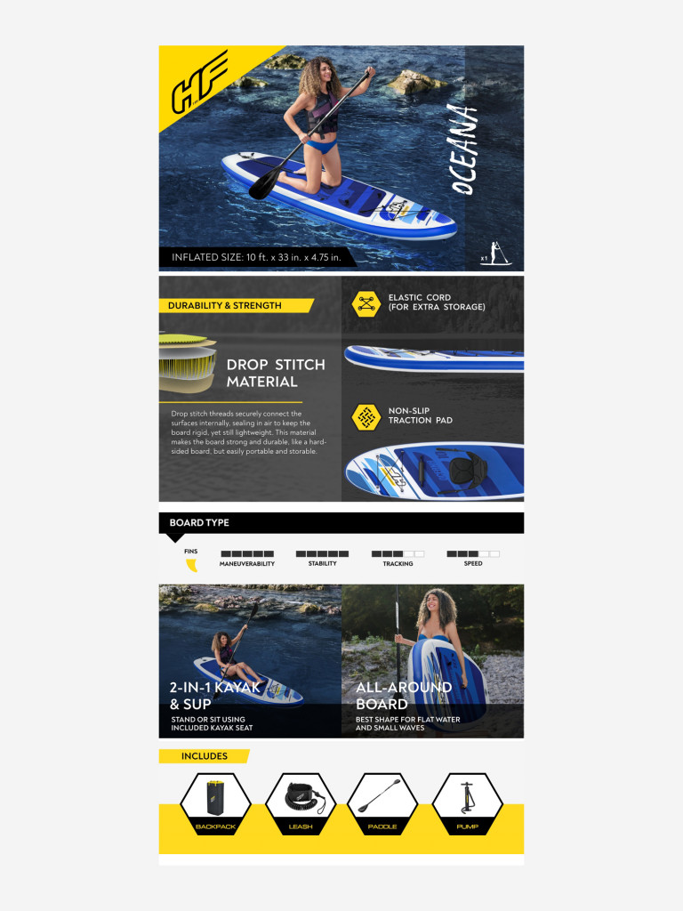 SUP надувной Bestway Hydro-Force Oceana