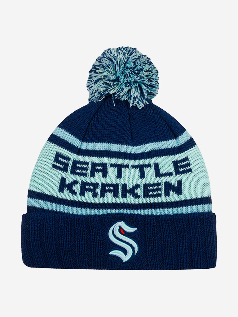 Шапка с помпоном AMERICAN NEEDLE 42812A-SEK Seattle Kraken Pillow NHL (синий)