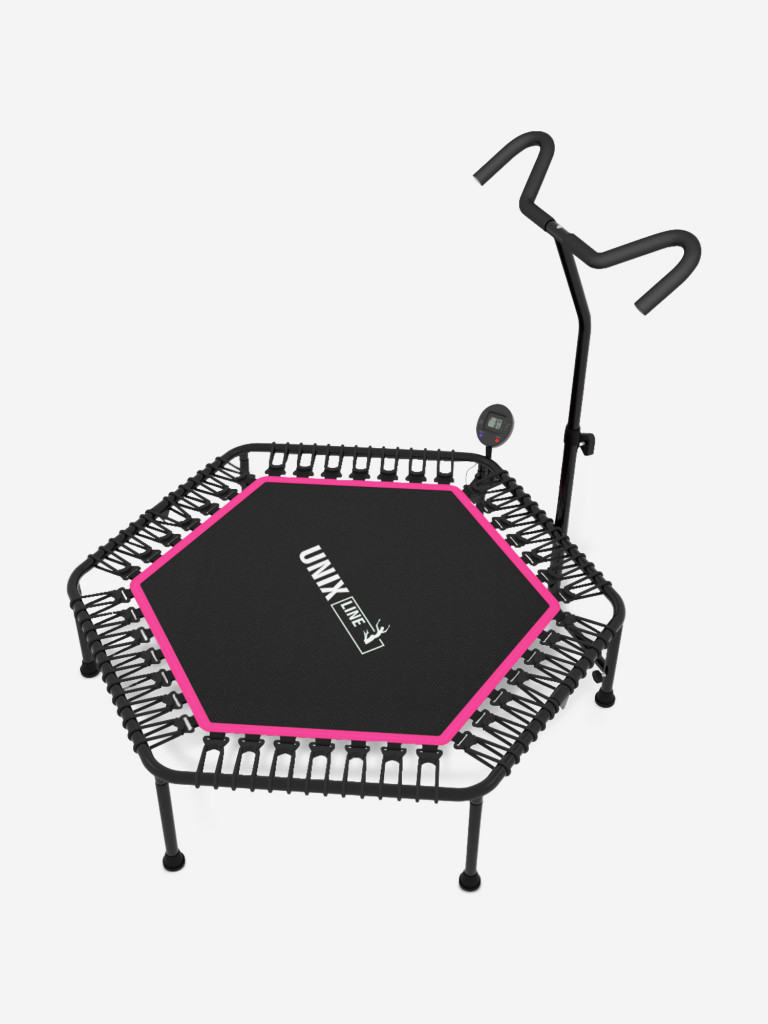 Батут спортивный для фитнеса и джампинга UNIX Line Fitness Pro 125 см, розовый
