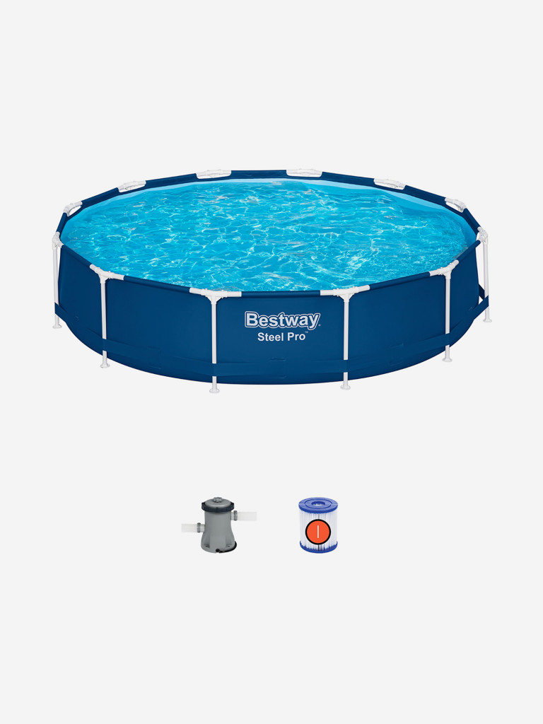 Бассейн Bestway 56681 каркасный Steel Pro 366х76 см, объем 6473 л с фильтр-насосом 1249 л/ч