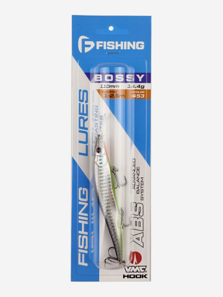 Воблер F-FISHING Bossy 110F-DR 110мм 14.4г 1.0-2.5м 453 Плавающий