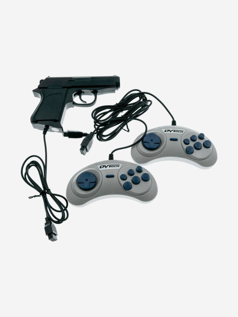 Игровой геймпад DVTech + Cветовой пистолет 8-bit (Dendy) узкий разъем
