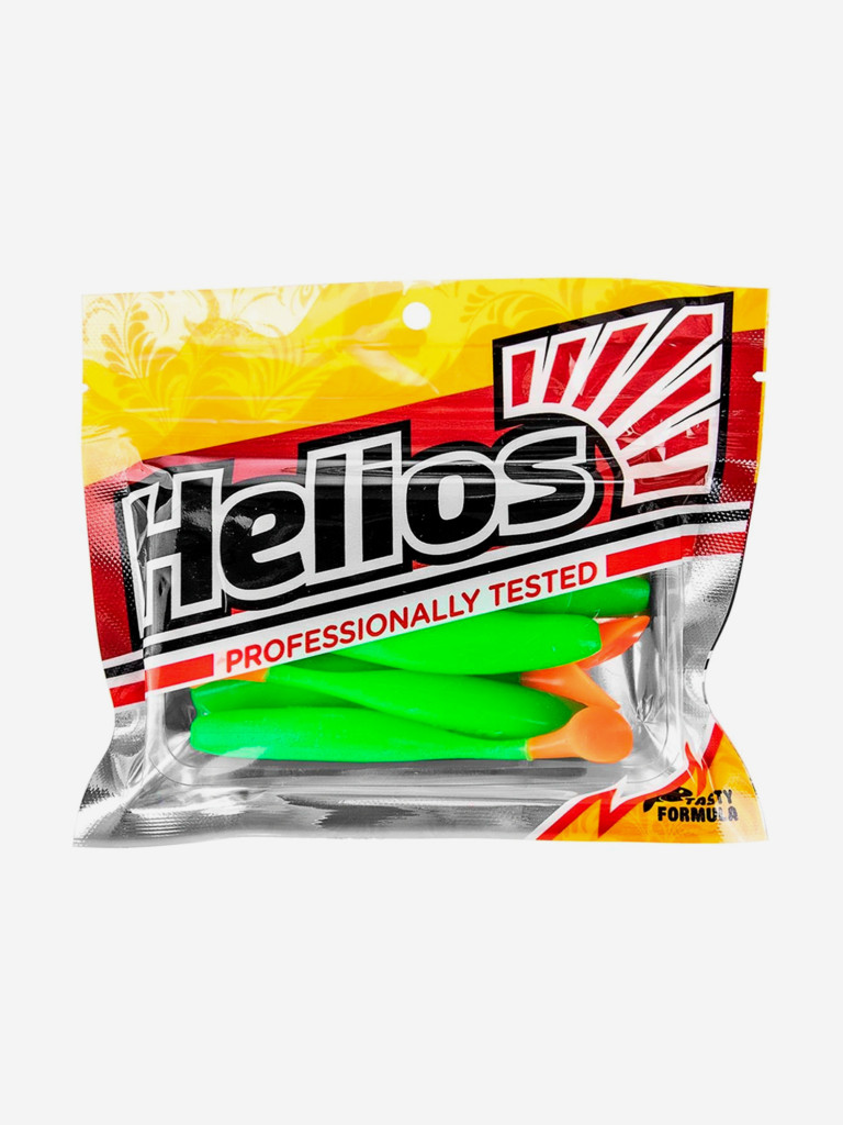 Мягкая приманка Helios Vigor, 3,75'' / 9,5 см, Lime & Orange, 7 шт (HS-6-020)