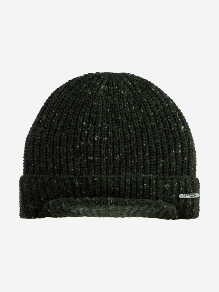 Шапка с козырьком STETSON 8599361 BEANIE WOOL (зеленый)