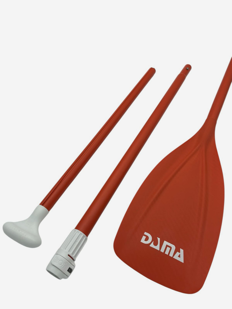 Весло для SUP-доски DAMA, алюминиевое, цвет Оранжевый, 4-х секционное