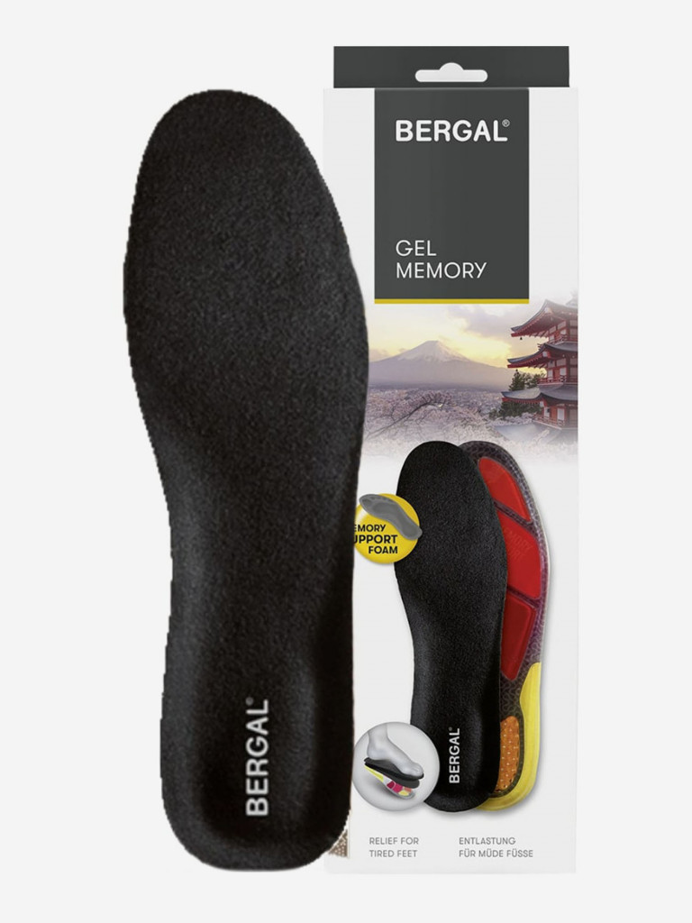 Стельки для обуви BERGAL Gel Memory анатомические, с паятью формы