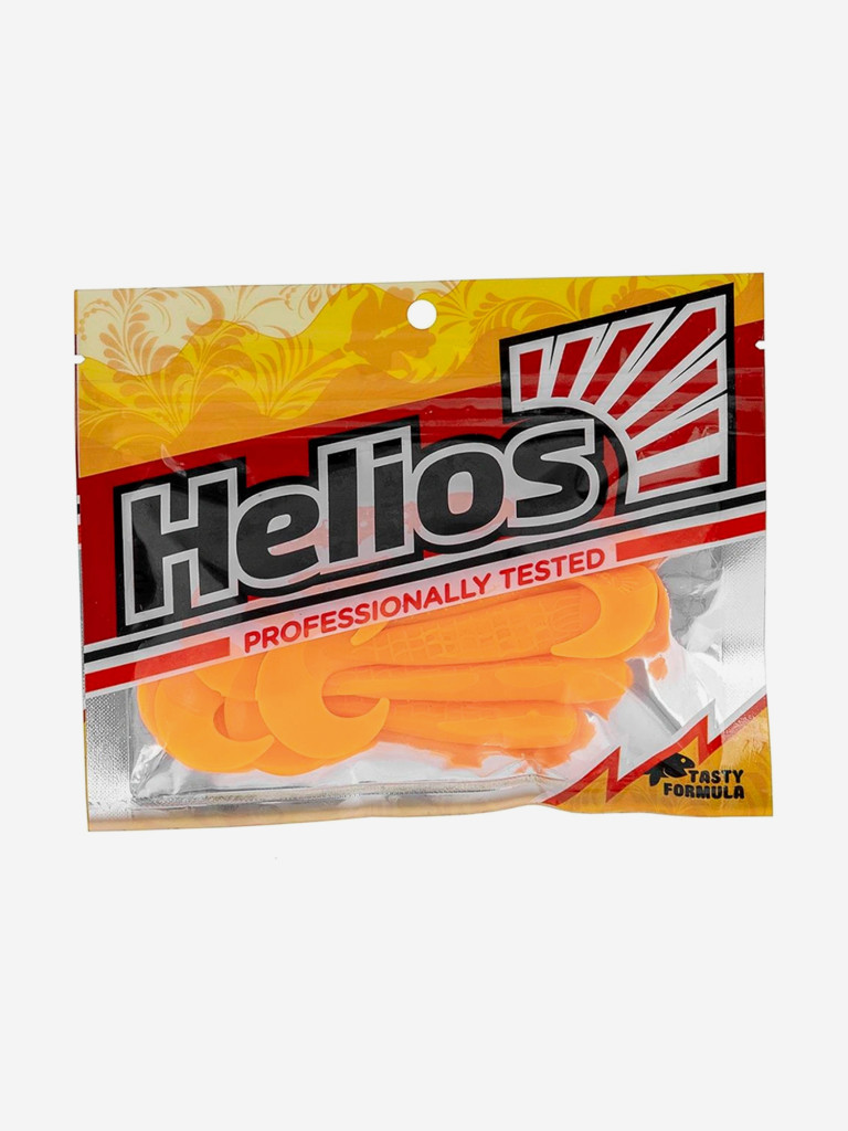 Мягкая приманка Helios Long Hybrid, 3,55" / 9,0 см, Orange, 7 штук (HS-15-024)