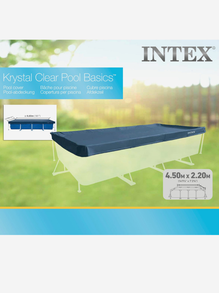 Тент Intex 28039 на бассейн Rectangular Frame, 450х220см