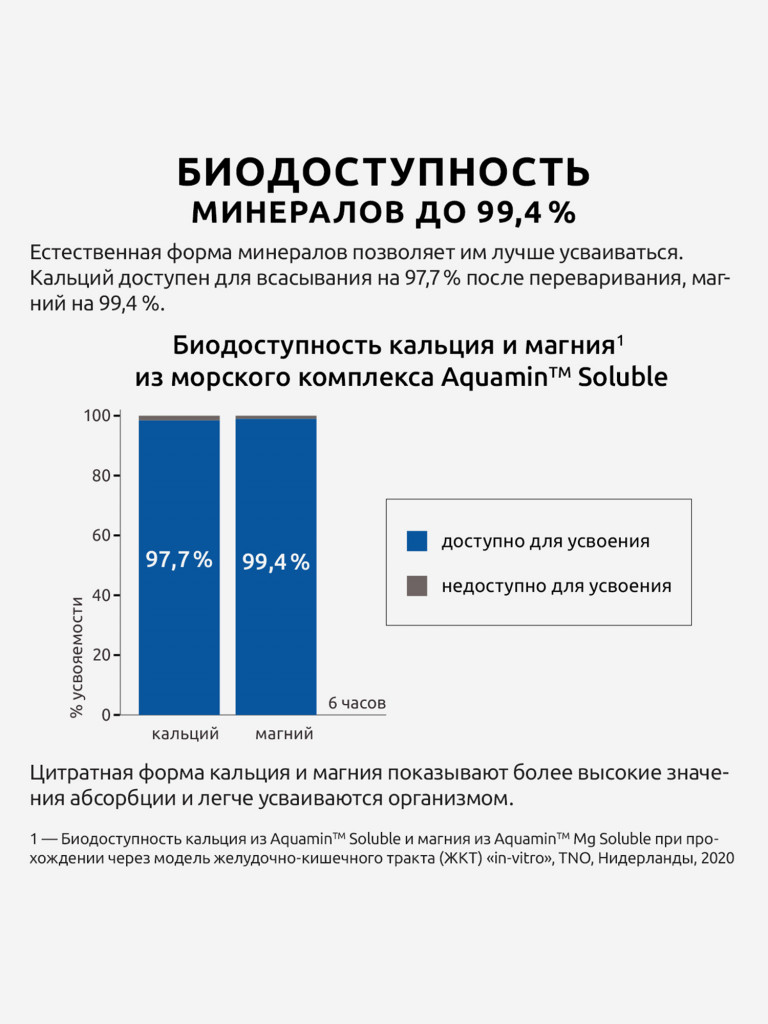 Морской кальций магний UltraBalance витаминный комплекс минералов для мужчин и женщин, 20 саше