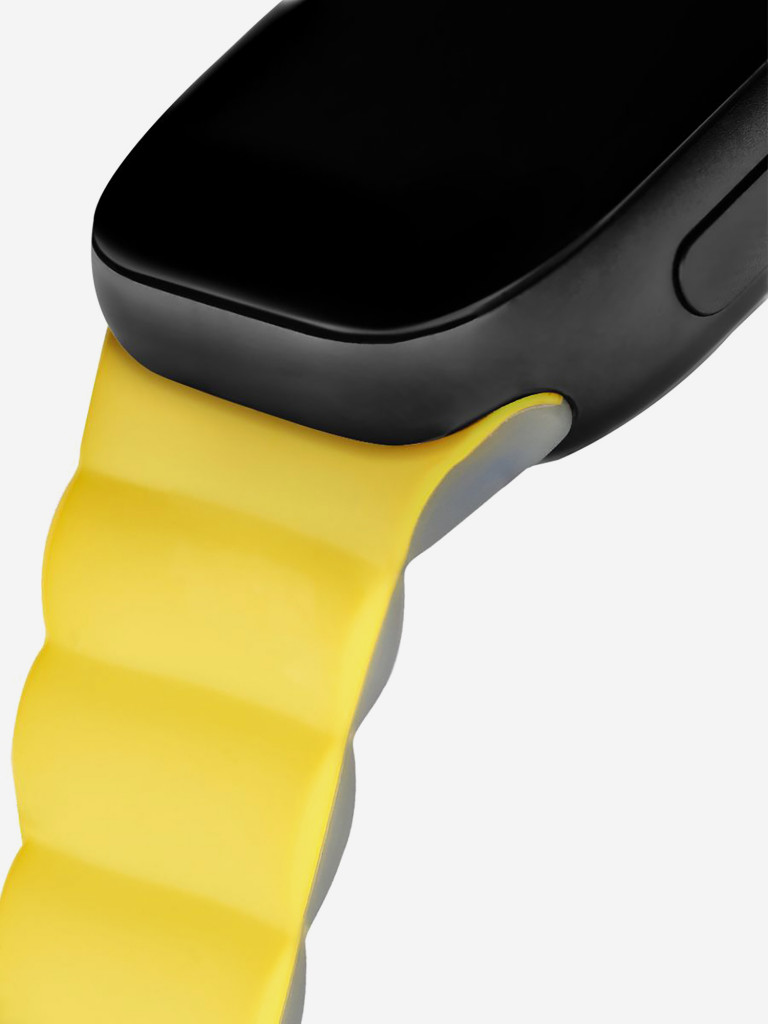 Ремешок для часов Apple Watch 41/40/38 mm Mutural Оригинал, ультралегкий силиконовый на магните — серо-желтый