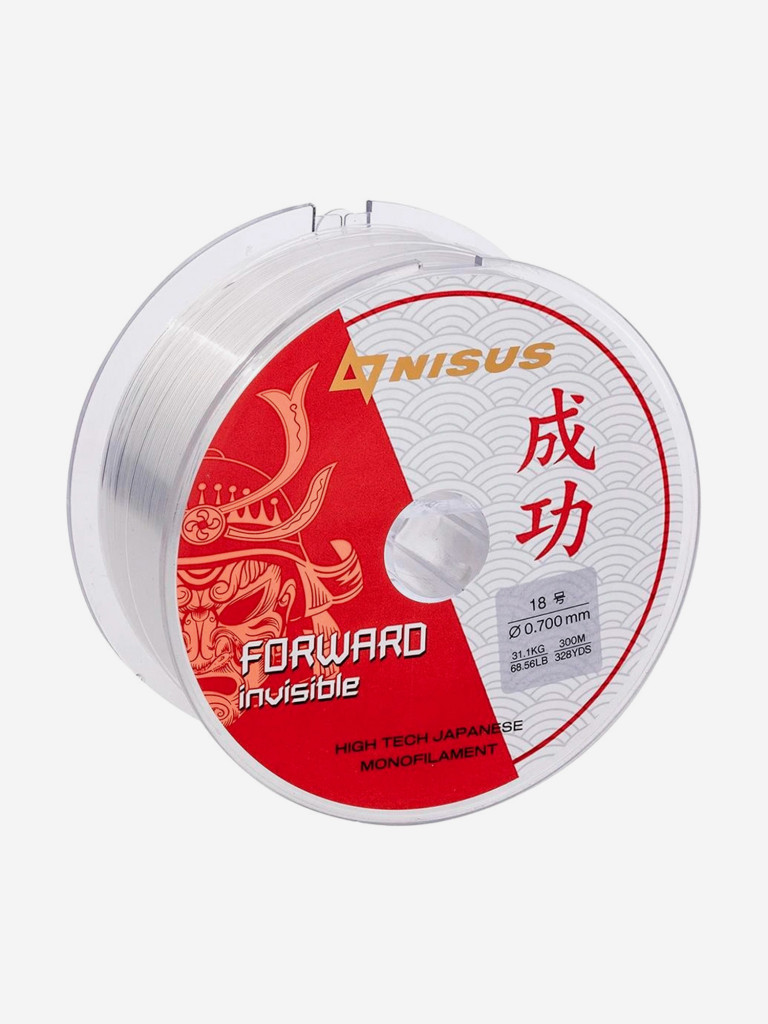 Леска для рыбалки Nisus FORWARD Invisible Nylon 0,70мм, 300м, 31,10кг, прозрачный