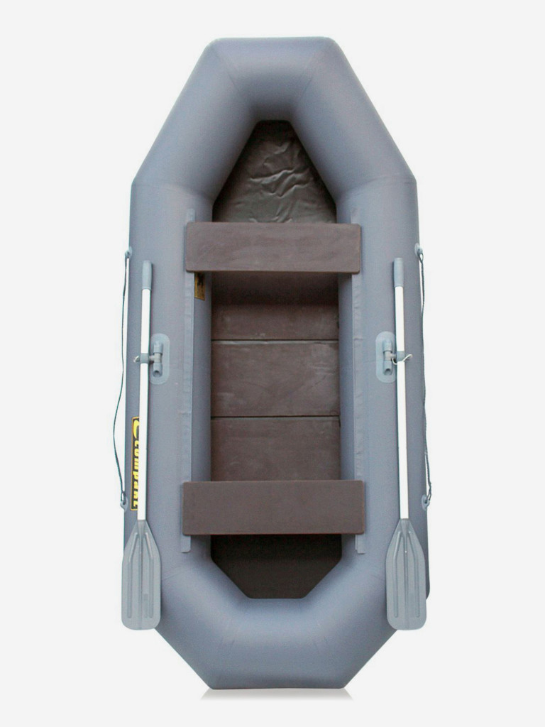 Лодка ПВХ "Компакт-240N"- ФС фанерная слань (серый цвет) упаковка-мешок оксфорд