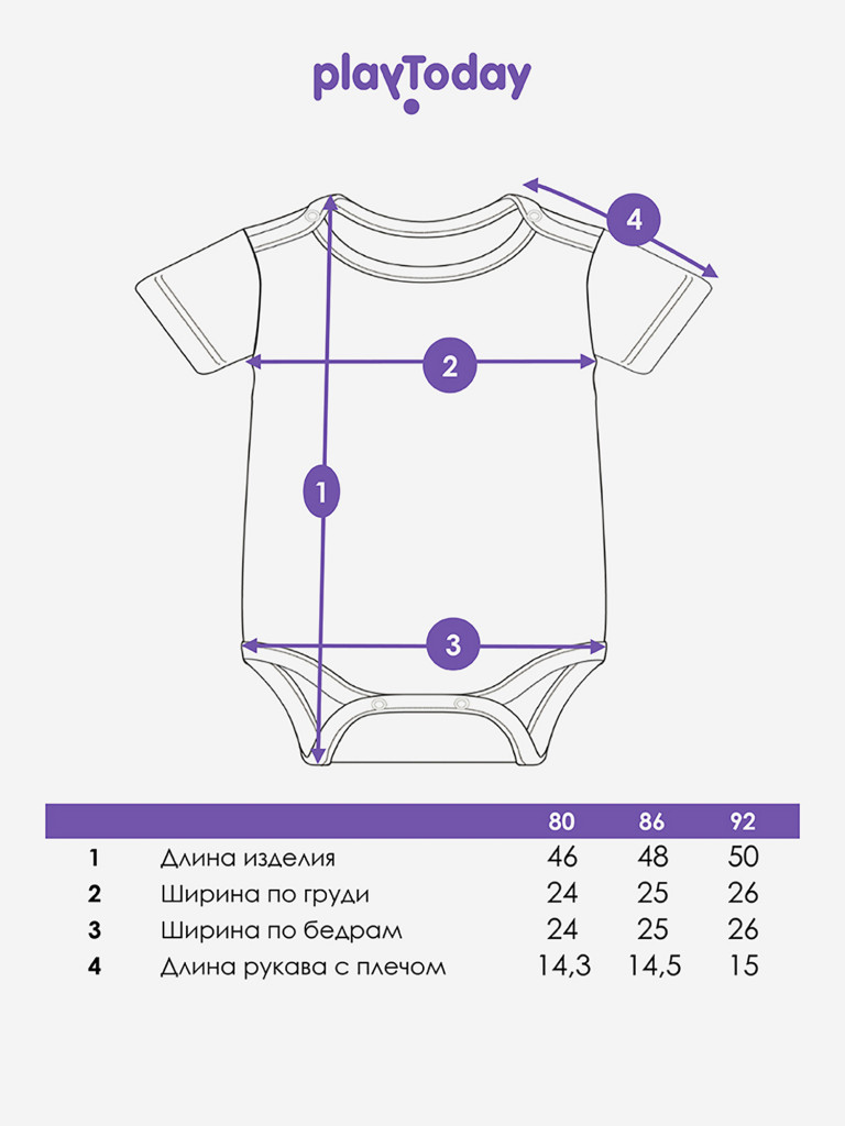Боди для девочек, 2 шт PlayToday