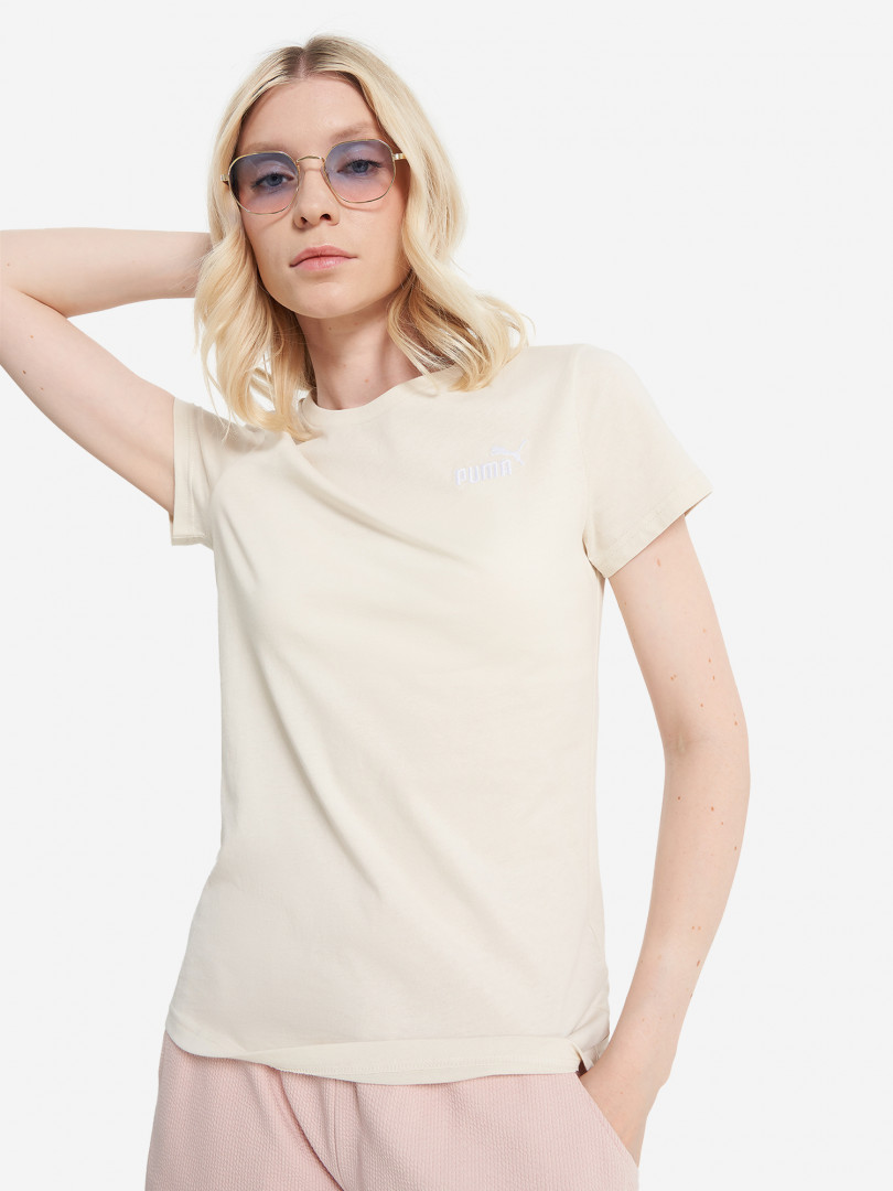 Футболка женская PUMA Ess Small No 1 Logo Бежевый 1749₽