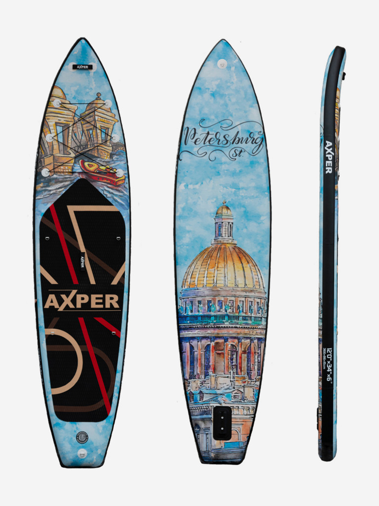 Надувная двухслойная SUP доска AXPER St.Peterburg 12'0"
