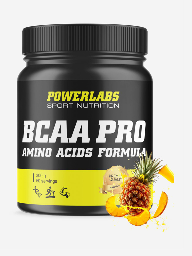 BCAA PRO, Powerlabs, 300 г, ананас