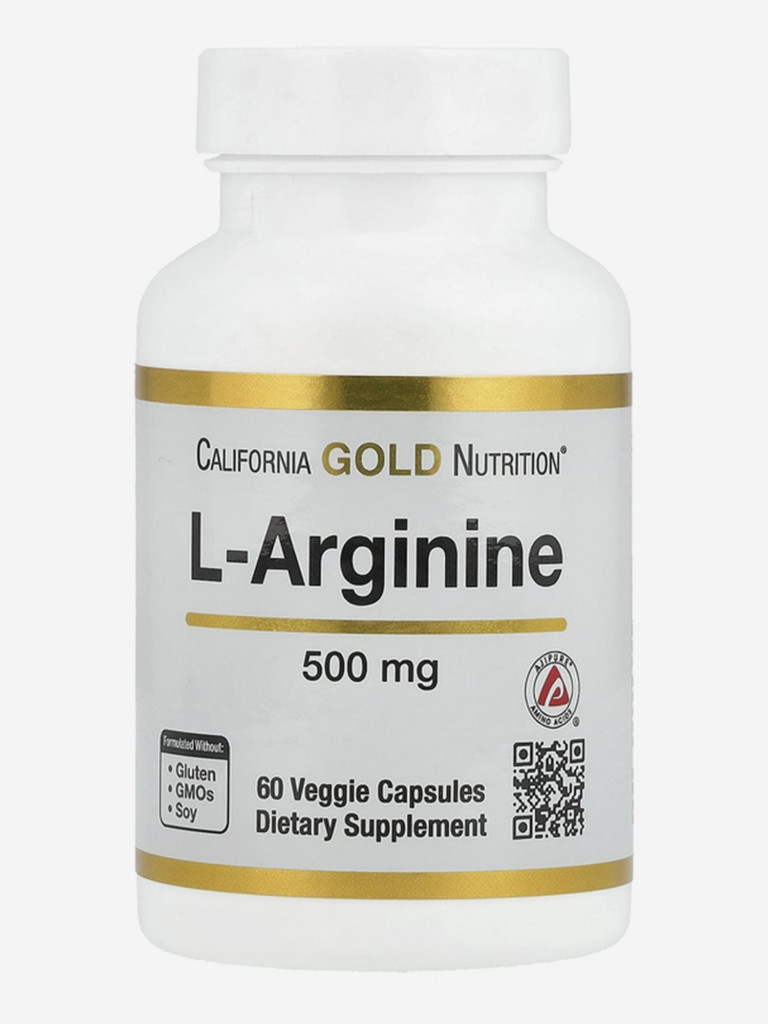 Л-аргинин, California Gold Nutrition, 500 мг, 60 капсул
