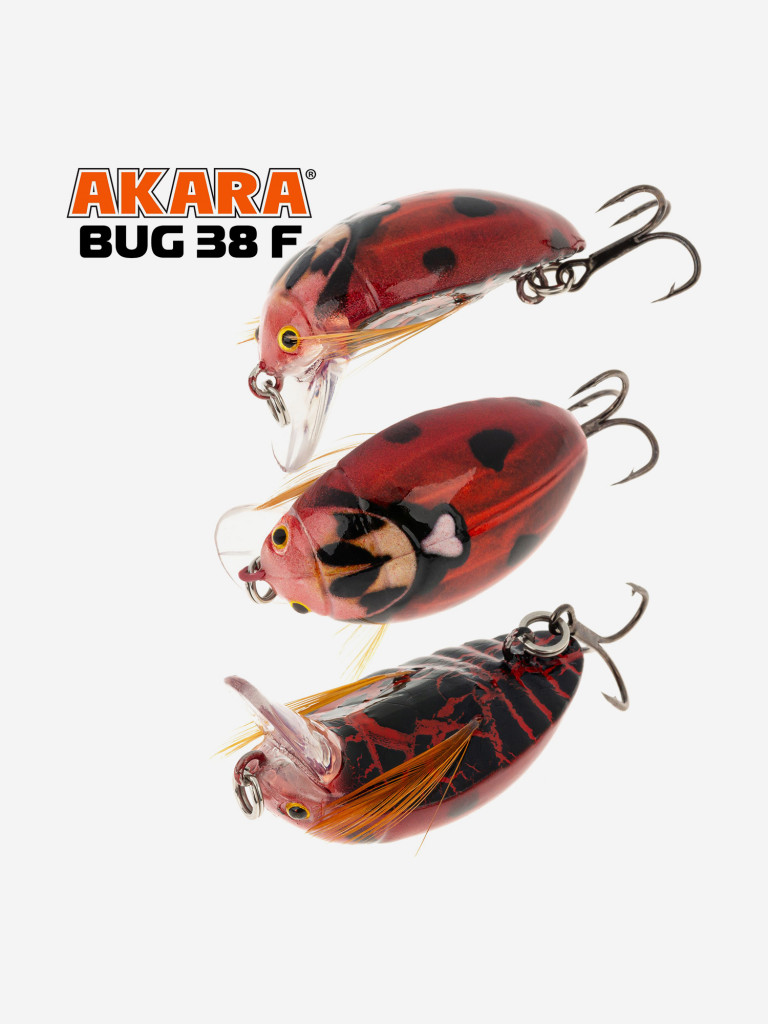 Воблер Akara Bug 38F кренк плавающий жук на голавля, язя, форель 4гр 11