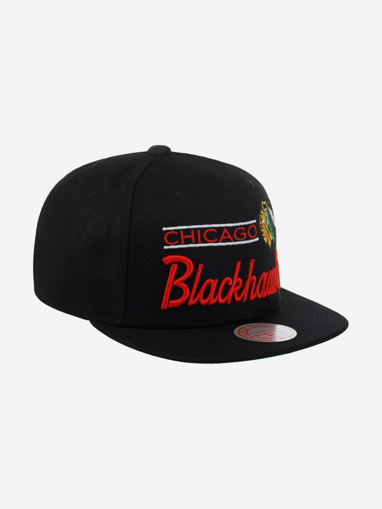 Бейсболка с прямым козырьком MITCHELL NESS 6HSSLD21213-CBHBLCK Chicago Blackhawks NHL
